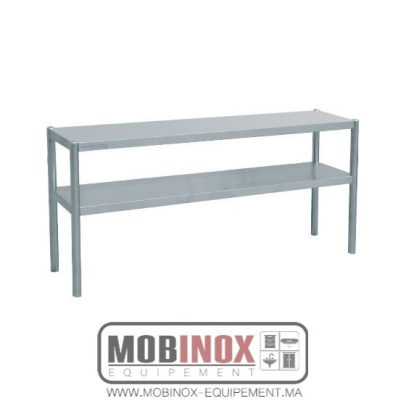 ETAGÈRE DU CHEF INOX 2 NIVEAUX L1.5mXP35cm