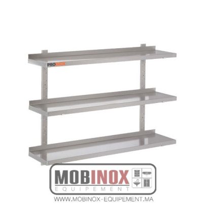 ETAGÈRE MURALE 3 NIVEAUX INOX L120XPROF.40CM