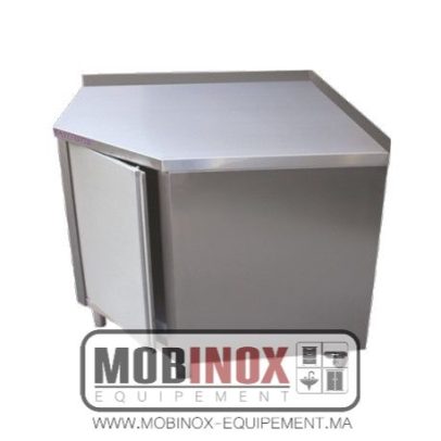 MEUBLE D'ANGLE INOX PROF.700 AVEC DOSSERET