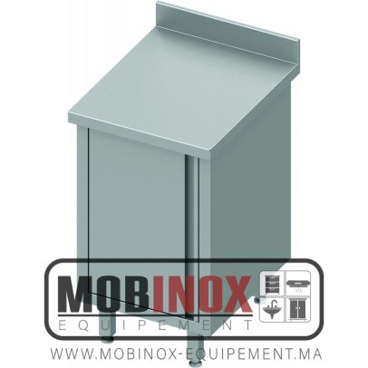 Meuble Bas Inox Professionnel Adossé - 1 Porte - Gamme 700