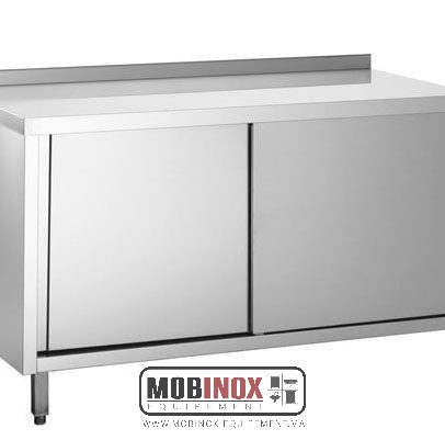 Table Armoire inox avec Dosseret 1800x700 mm