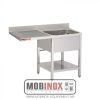 PLONGE INOX ESP LV L120XP60XH85CM EG GAUCHE 1 BAC