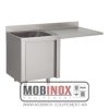 PLONGE INOX SUR MEUBLE ESP.LV L120XP70XH85CM EG DROITE 1 BAC