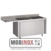 PLONGE INOX SUR MEUBLE ESP.LV L180XP70XH85CM EG GAUCHE 2 BACS