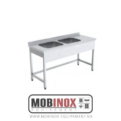 Plonge en Inox 1 Bac a Gauche 1.00 M BILGEINOX